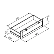 Armadio multiuso Grigio antracite, 5 ripiani ed 1 cassetto
