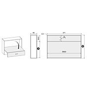 Letto singolo trasformabile a scomparsa, orizzontale, made in Italy
