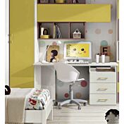 Scrivania con cassettiera L.120, colore Kiri