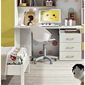 Scrivania con cassettiera L.120, colore Kiri