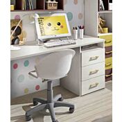 Scrivania con cassettiera L.120, colore Kiri