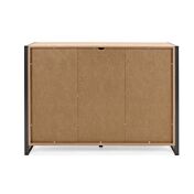 Credenza Madia industry 2 ante 3 cassetti, Rovere Nodato e struttura in Antracite