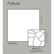 Porta TV a 2 ante, 1 cassetto e 1 ribalta, con dettagli geometrici