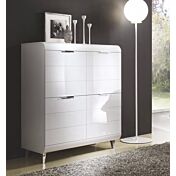 Madia alta con piedini, Bianco lucido, made in Italy