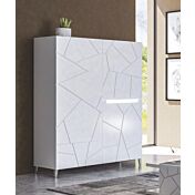 Madia alta 3 ante, 1 cassetto, con dettagli geometrici