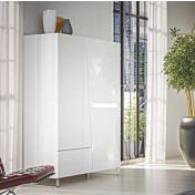 Madia alta 3 ante, 1 cassetto, bianco lucido, made in Italy