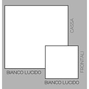 Porta TV, 2 ante bianco lucido, Made in Italy