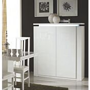 Madia alta, 2 ante bianco lucido, Made in Italy