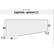 Scrivania camerette Moretti Compact, finitura Bianco luce e Mora laccato