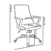 misure poltrona bianca e nera
