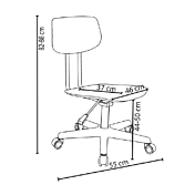 Sedia operativa, finitura Bianca in offerta
