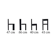 Misure Sedia in ecopelle, colore Grigio