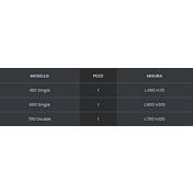 misure Tubertini Rullo Flat Single 450, 600, 700