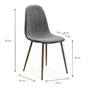 esempio misure sedia