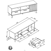 misure porta tv stile nordik