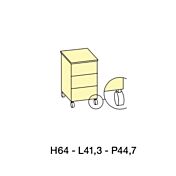 Scrivania con portalibri in finitura Bianco altea e Grigio seta