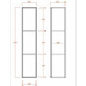 Due pensili bagno sospesi, finitura Bianco Laccato Lucido