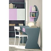 Scrivania moderna con 1 cassetto in finitura Cadaques e Papaya