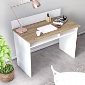 Scrivania Ankara rovere e bianca con vani