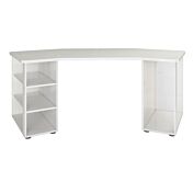 Innovativa Scrivania moderna colore Bianco lucido, Made in Italy