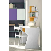 scrivania con cassetto arancione