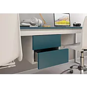 scrivania doppia moderna blu