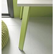 Scrivania bambini con cassettiera Moretti Compact, finitura Betulla e Verde cedro