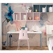 Scrivania per camerette in finitura Carta da zucchero e Bianco