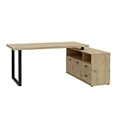 scrivania industriale rovere