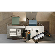 Scrivania doppia postazione in Bianco altea