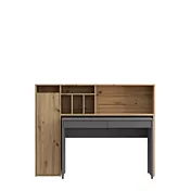 scrivania con libreria