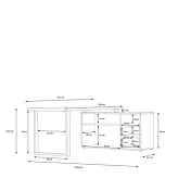 scrivania industry nera e rovere