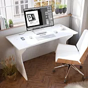 scrivania bianca sagomata