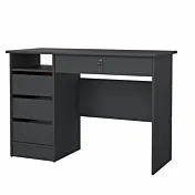 scrivania grigia con cassetti