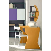 scrivania moderna con cassetto grigio