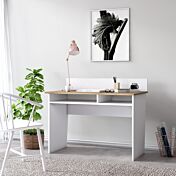 Scrivania Ankara rovere e bianca con vani