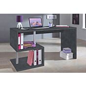 Offerta scrivania moderna con gamba "S", finitura Ardesia