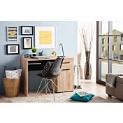 Scrivania moderna per cameretta, finitura Rovere 