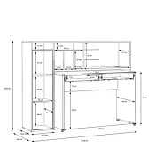 scrivania con ruote e cassetti