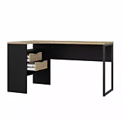 scrivania nero opaco e quercia