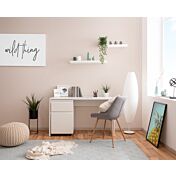 Elegante Scrivania moderna in finitura Bianco opaco