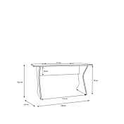 scrivania sagomata verde