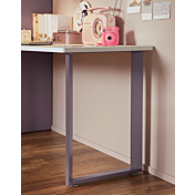 Scrivania camerette Moretti Compact, finitura Bianco luce e Mora laccato