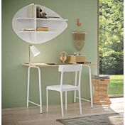 Scrivania Royal oak e Bianco opaco, L.90