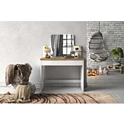 nuova Toletta da trucco Bianco lucido e Top Rovere