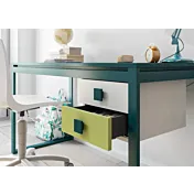 scrivania blu e verde cedro