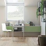 scrivania verde e quarzo