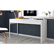 Scrivania bianca opaca con doppio cassetto