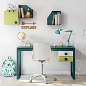 scrivania mosaico e verde