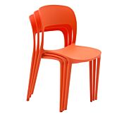 Sedia in polipropilene colore Arancio da giardino